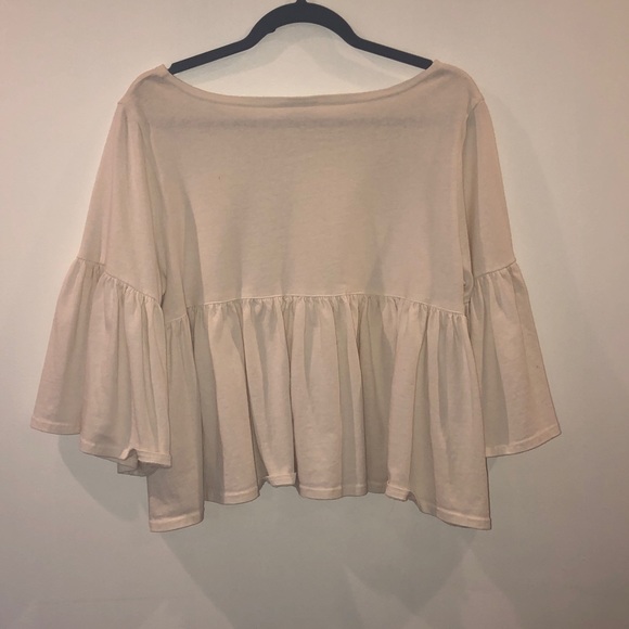 White Peplum PacifiCotton Blouse - Picture 2 of 4